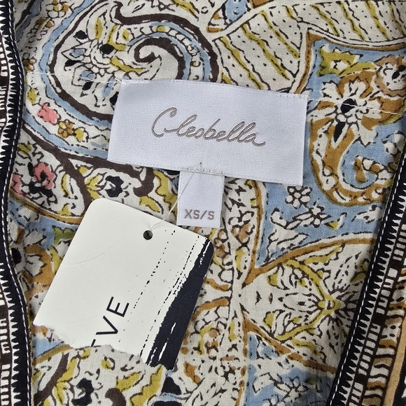 Evereve Cleobella Kalidescope Paisley Kimono Jacket Xs - Picture 12 of 16